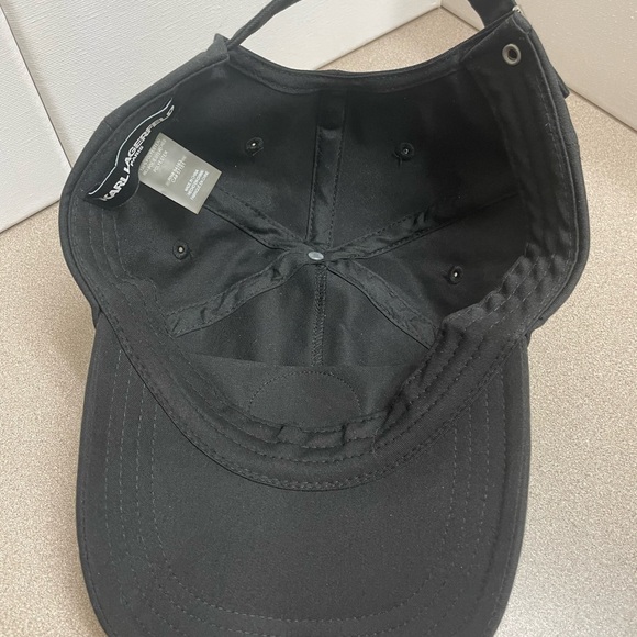 Karl Lagerfeld Paris Animation Portrait Baseball Cap Hat Patch Black Adjustable - Picture 6 of 8